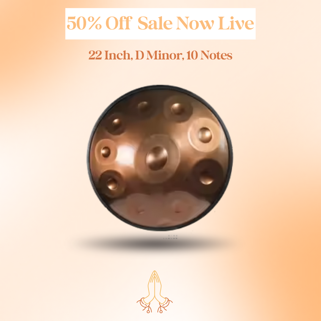 The H.P.M Co - Hand Pan Drum D Minor 432Hz 22" Package