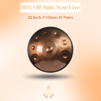 The H.P.M Co - Hand Pan Drum D Minor 432Hz 22" Package
