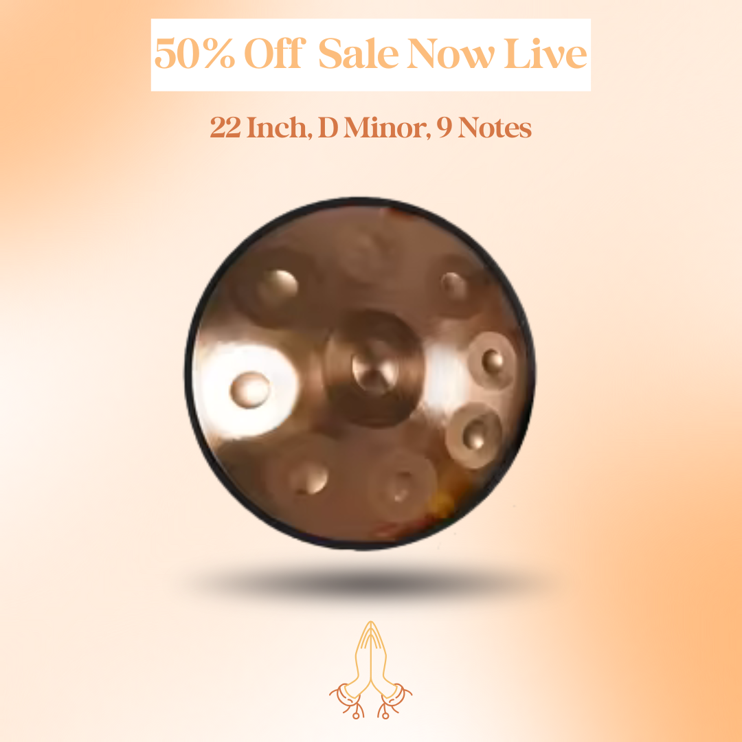 The H.P.M Co - Hand Pan Drum D Minor 432Hz 22" Package
